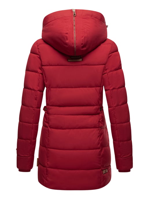Chaqueta de invierno Marikoo para mujer con capucha y forro de pelo sintético - Image 5