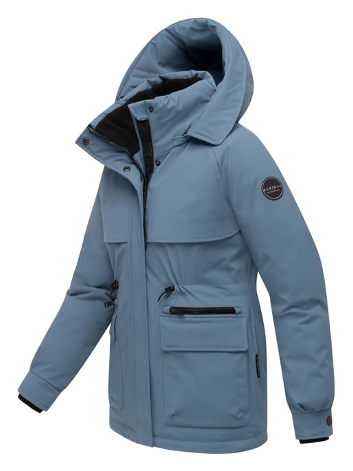 Chaqueta de invierno Marikoo Shigaraa para mujer con capucha desmontable y bolsillos magnéticos - Image 2