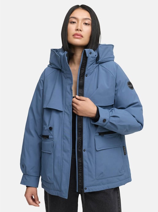 Chaqueta de invierno Marikoo Shigaraa para mujer con capucha desmontable y bolsillos magnéticos - Image 5