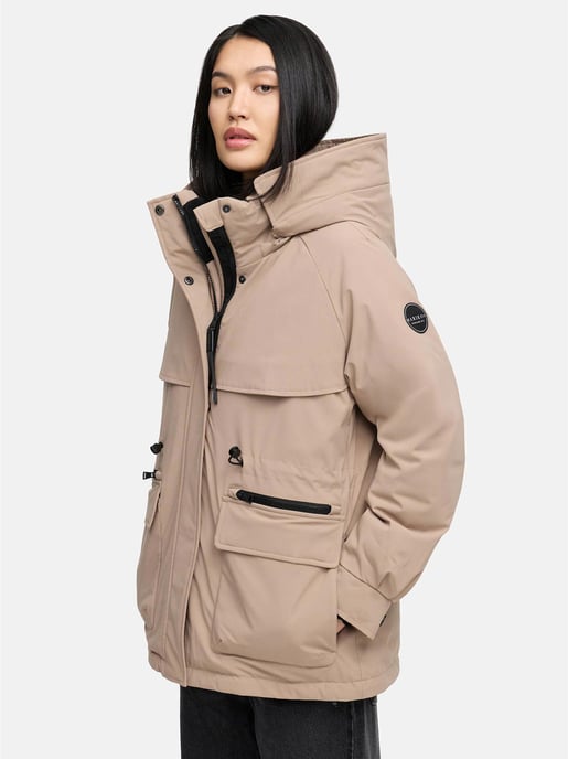 Chaqueta de invierno Marikoo Shigaraa para mujer con capucha desmontable y bolsillos magnéticos - Image 5