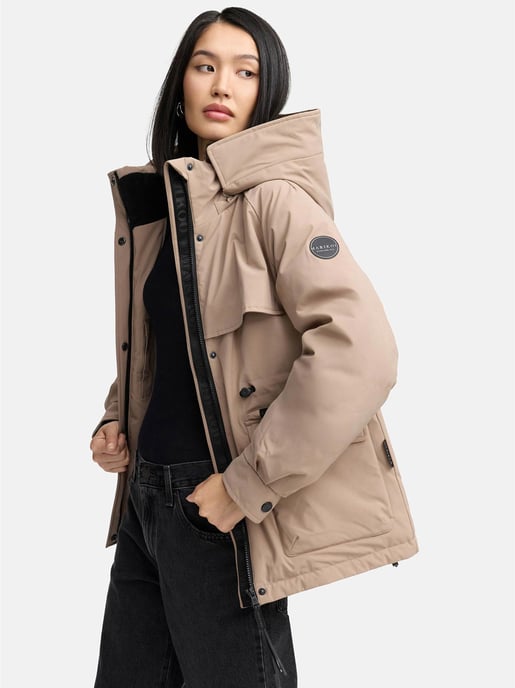 Chaqueta de invierno Marikoo Shigaraa para mujer con capucha desmontable y bolsillos magnéticos - Image 6