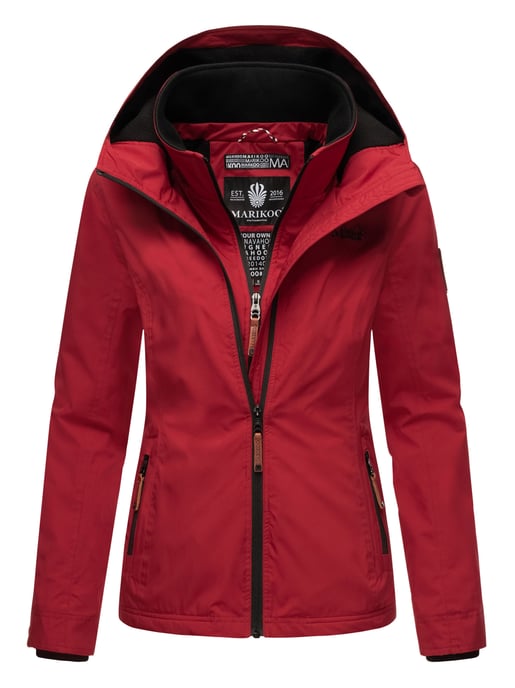 Chaqueta de entretiempo Marikoo Erdbeere para mujer con doble cuello y forro polar - Image 1