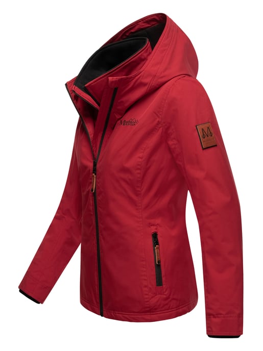Chaqueta de entretiempo Marikoo Erdbeere para mujer con doble cuello y forro polar - Image 4
