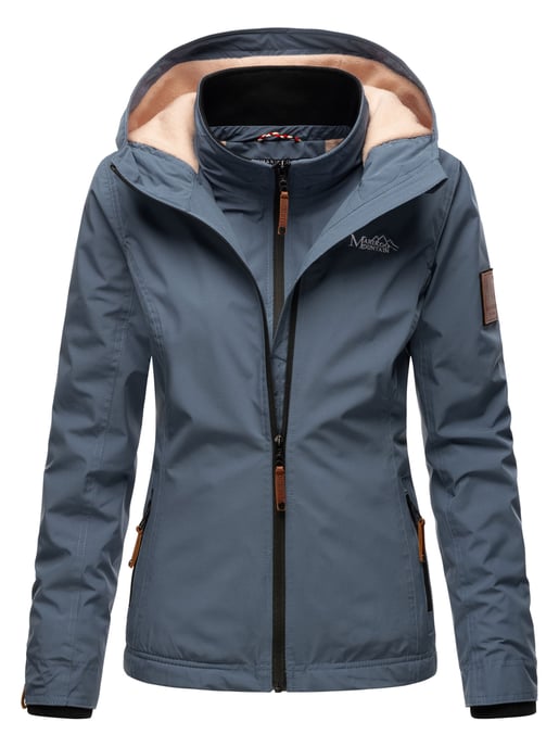 Chaqueta de entretiempo Marikoo Erdbeere para mujer con doble cuello y forro polar - Image 2