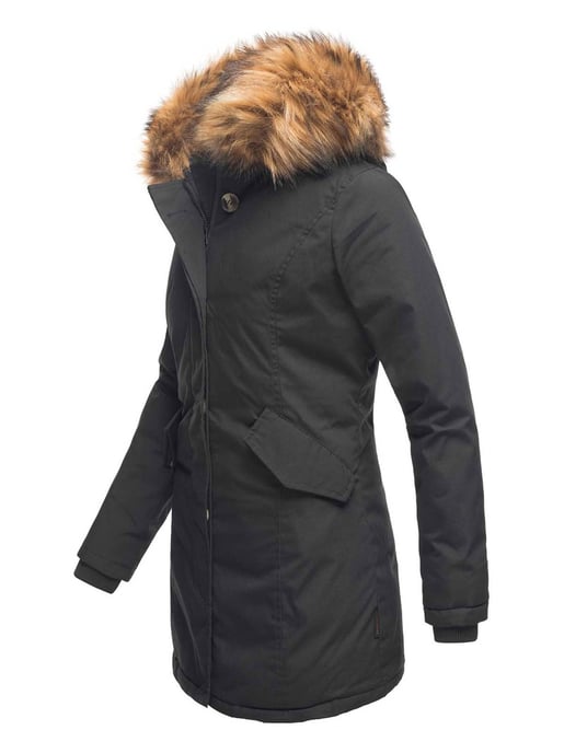 Parka de invierno Marikoo para mujer con capucha y cuello de pelo sintético desmontable - Image 2