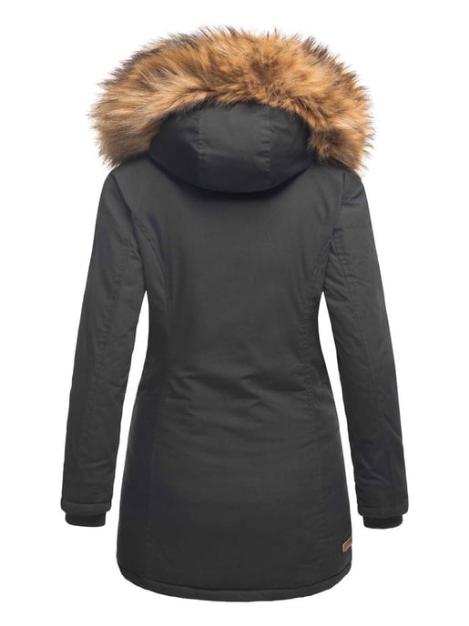 Parka de invierno Marikoo para mujer con capucha y cuello de pelo sintético desmontable - Image 3