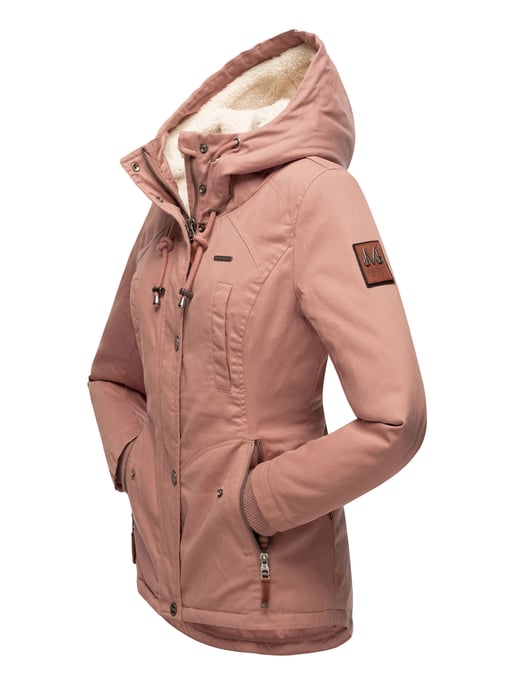 Chaqueta de invierno Marikoo para mujer con capucha y forro de borreguito - Image 4