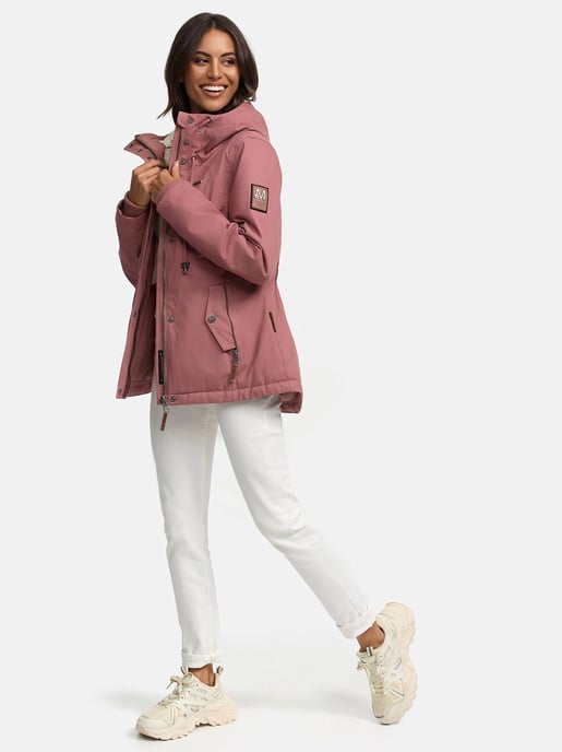 Chaqueta de invierno Marikoo para mujer con capucha y forro de borreguito - Image 5