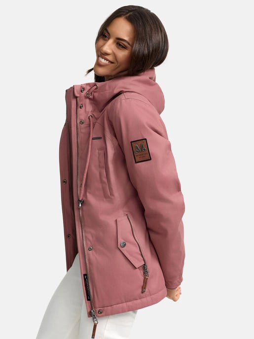 Chaqueta de invierno Marikoo para mujer con capucha y forro de borreguito - Image 6