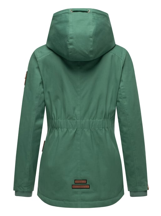 Chaqueta de invierno Marikoo para mujer con capucha y forro de borreguito - Image 4