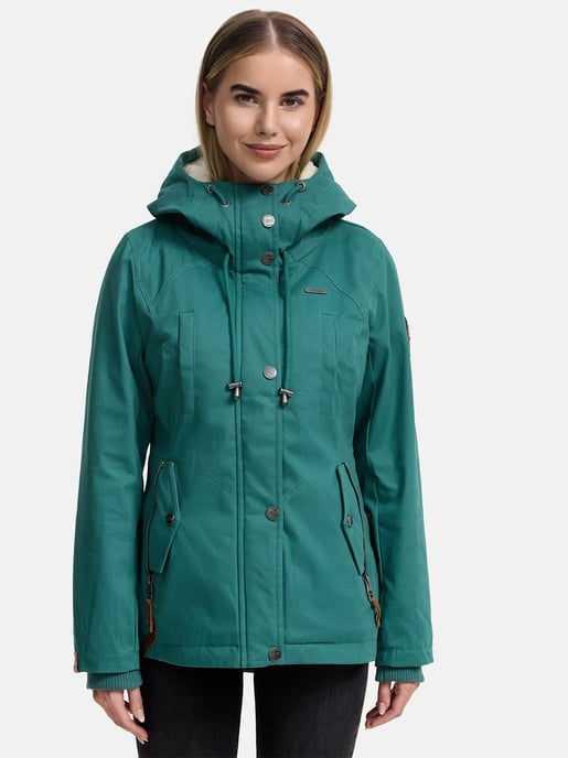 Chaqueta de invierno Marikoo para mujer con capucha y forro de borreguito - Image 5