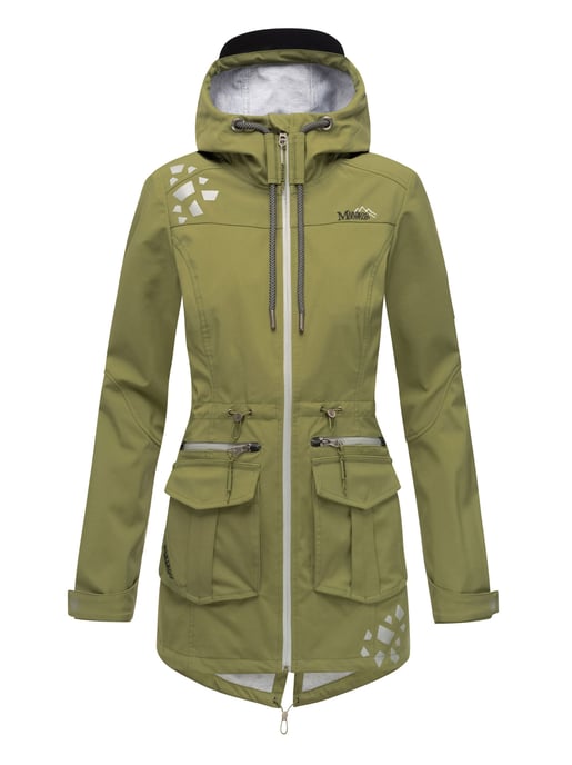 Marikoo chaqueta softshell mujer – Ulissaa con capucha y detalles reflectantes - Image 2