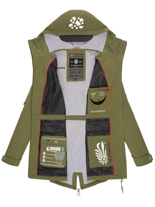 Marikoo chaqueta softshell mujer – Ulissaa con capucha y detalles reflectantes - Image 6