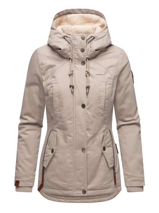 Chaqueta de invierno Marikoo para mujer con capucha y forro de borreguito - Image 2