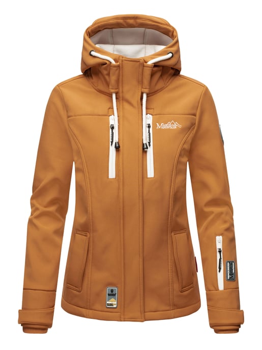 Marikoo chaqueta softshell mujer – Kleine Zicke cálida con capucha y forro polar - Image 2