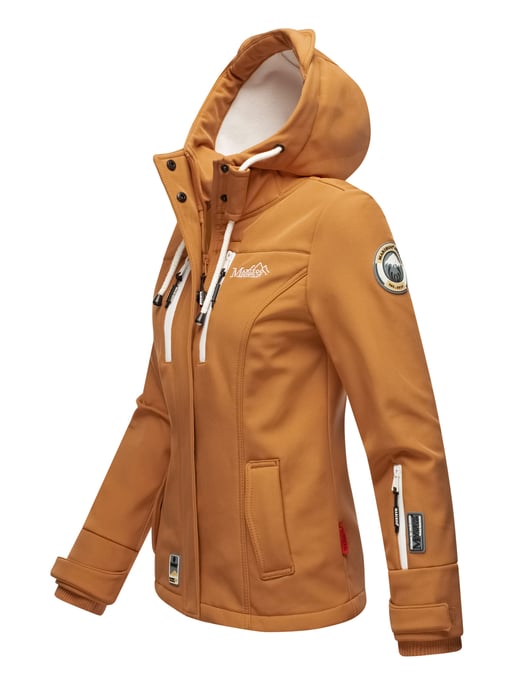 Marikoo chaqueta softshell mujer – Kleine Zicke cálida con capucha y forro polar - Image 3
