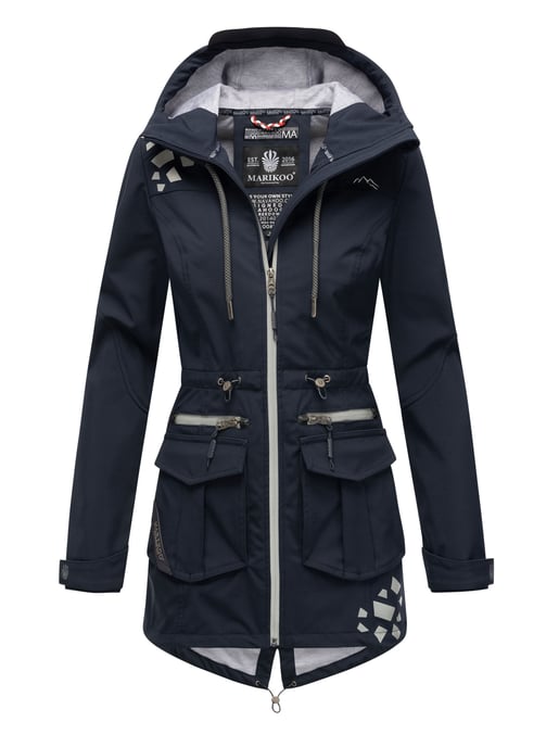 Marikoo chaqueta softshell mujer – Ulissaa con capucha y detalles reflectantes - Image 1