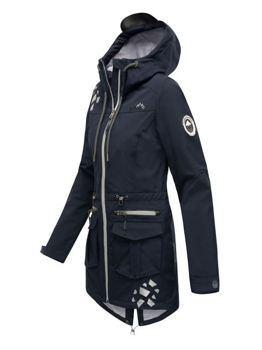 Marikoo chaqueta softshell mujer – Ulissaa con capucha y detalles reflectantes - Image 3