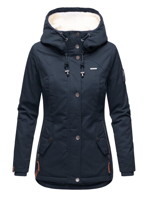 Chaqueta de invierno Marikoo para mujer con capucha y forro de borreguito - Image 1