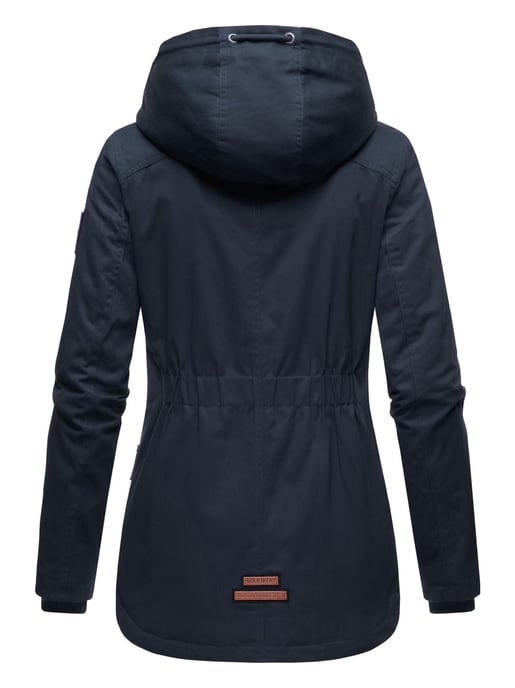 Chaqueta de invierno Marikoo para mujer con capucha y forro de borreguito - Image 3