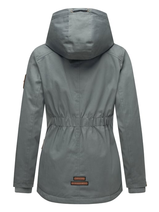 Chaqueta de invierno Marikoo para mujer con capucha y forro de borreguito - Image 3