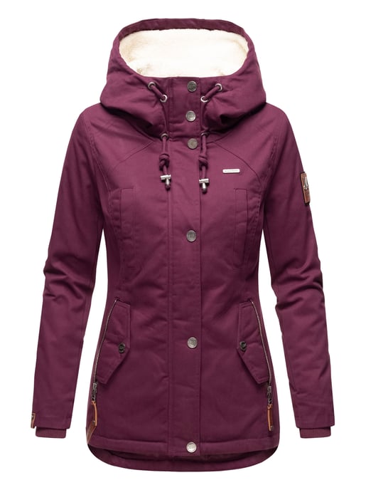 Chaqueta de invierno Marikoo para mujer con capucha y forro de borreguito - Image 2