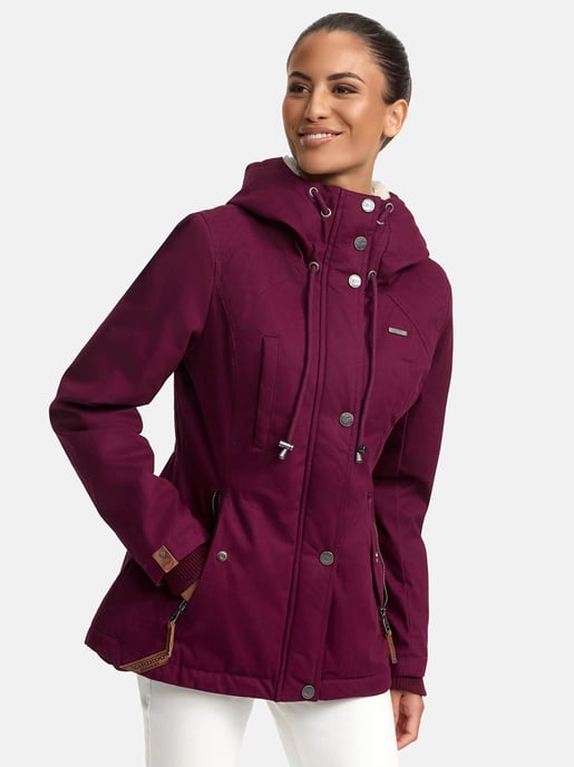 Chaqueta de invierno Marikoo para mujer con capucha y forro de borreguito - Image 5