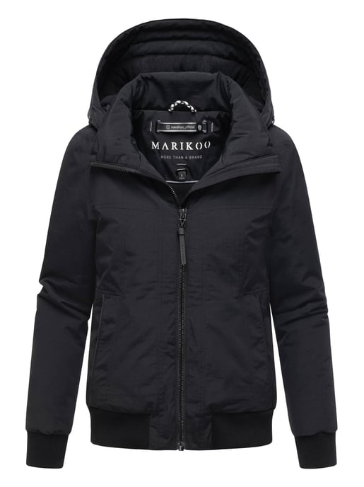Chaqueta de invierno Marikoo Mooni 16 para mujer estilo bomber con capucha - Image 1