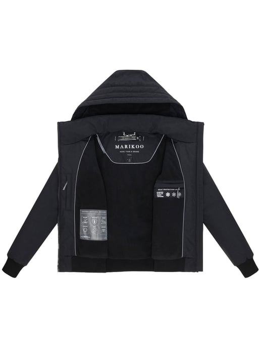 Chaqueta de invierno Marikoo Mooni 16 para mujer estilo bomber con capucha - Image 4