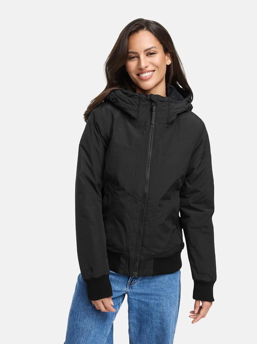 Chaqueta de invierno Marikoo Mooni 16 para mujer estilo bomber con capucha - Image 5