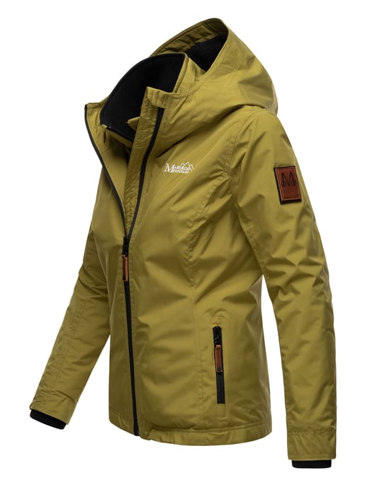 Chaqueta de entretiempo Marikoo Erdbeere para mujer con doble cuello y forro polar - Image 4