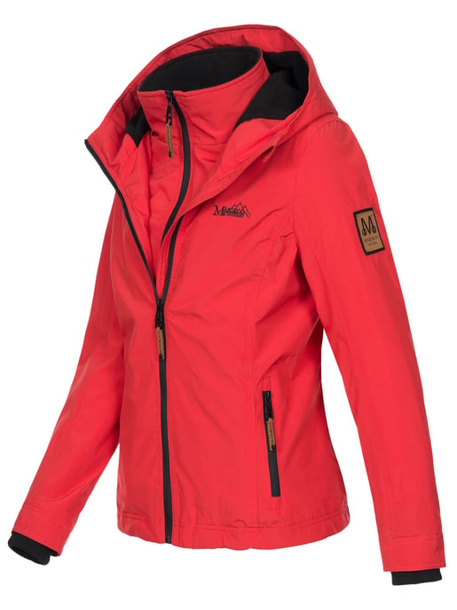 Chaqueta de entretiempo Marikoo Erdbeere para mujer con doble cuello y forro polar - Image 2