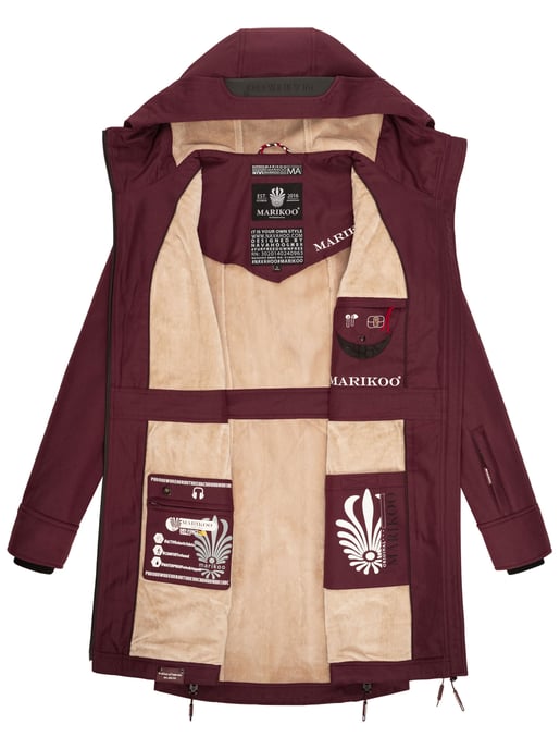 Marikoo chaqueta softshell mujer – Racquellee con capucha y forro polar - Image 6