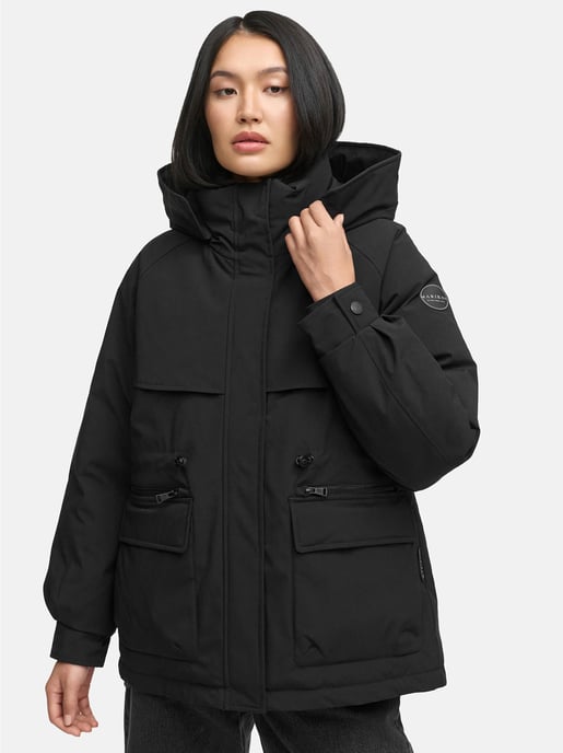 Chaqueta de invierno Marikoo Shigaraa para mujer con capucha desmontable y bolsillos magnéticos - Image 5