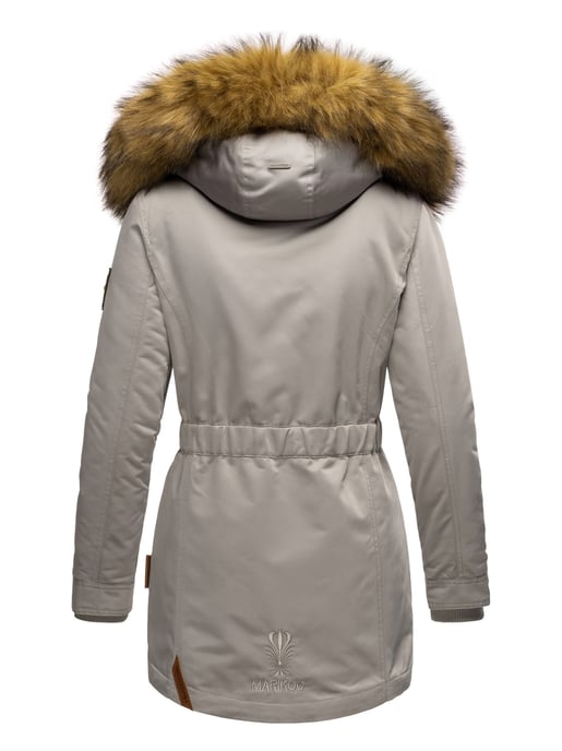 Marikoo abrigo de invierno mujer – Sanakoo cálido con cuello de pelo sintético desmontable - Image 4