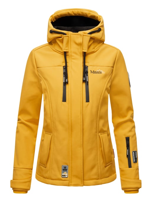 Marikoo chaqueta softshell mujer – Kleine Zicke cálida con capucha y forro polar - Image 2