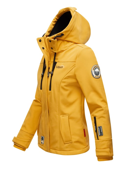 Marikoo chaqueta softshell mujer – Kleine Zicke cálida con capucha y forro polar - Image 3