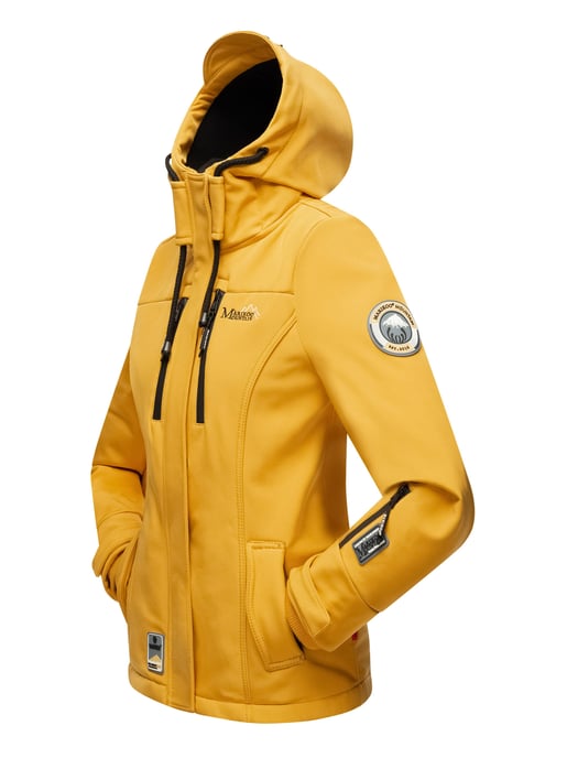 Marikoo chaqueta softshell mujer – Kleine Zicke cálida con capucha y forro polar - Image 4