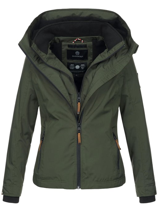 Chaqueta de entretiempo Marikoo Erdbeere para mujer con doble cuello y forro polar - Image 1