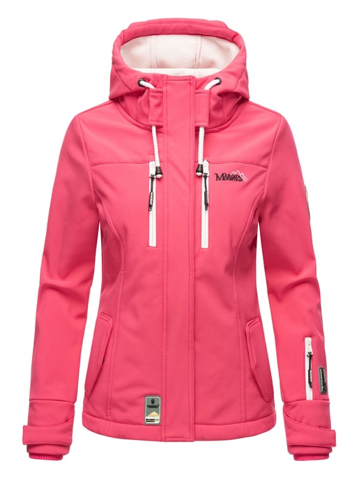 Marikoo chaqueta softshell mujer – Kleine Zicke cálida con capucha y forro polar - Image 2