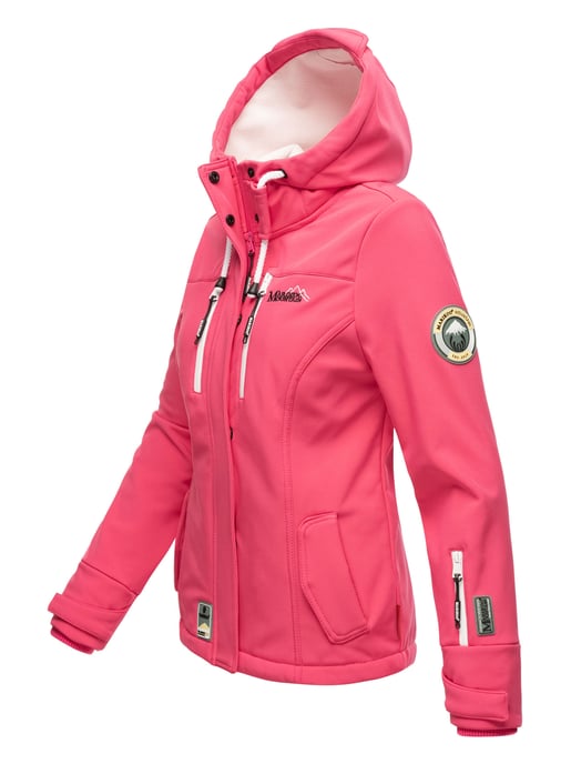 Marikoo chaqueta softshell mujer – Kleine Zicke cálida con capucha y forro polar - Image 3