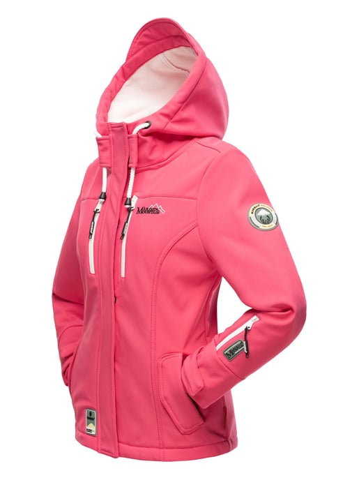 Marikoo chaqueta softshell mujer – Kleine Zicke cálida con capucha y forro polar - Image 5