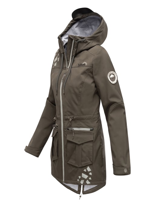 Marikoo chaqueta softshell mujer – Ulissaa con capucha y detalles reflectantes - Image 3