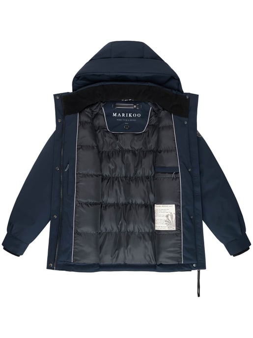 Chaqueta de invierno Marikoo Shigaraa para mujer con capucha desmontable y bolsillos magnéticos - Image 4