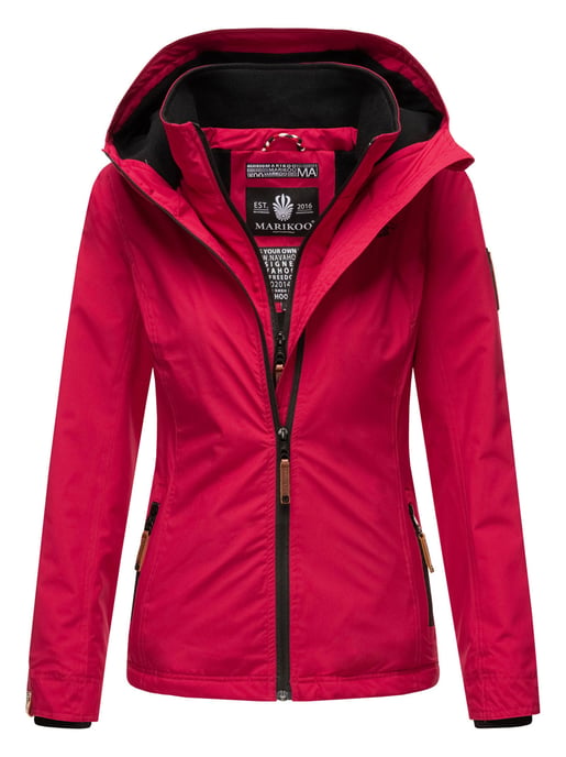 Chaqueta de entretiempo Marikoo Erdbeere para mujer con doble cuello y forro polar - Image 1