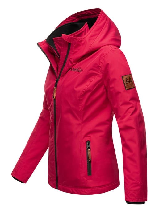Chaqueta de entretiempo Marikoo Erdbeere para mujer con doble cuello y forro polar - Image 3