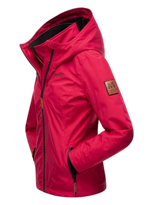 Chaqueta de entretiempo Marikoo Erdbeere para mujer con doble cuello y forro polar - Image 4