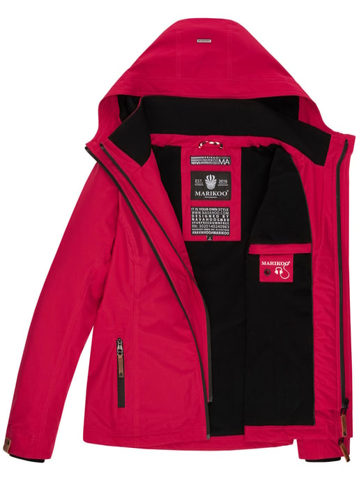 Chaqueta de entretiempo Marikoo Erdbeere para mujer con doble cuello y forro polar - Image 6