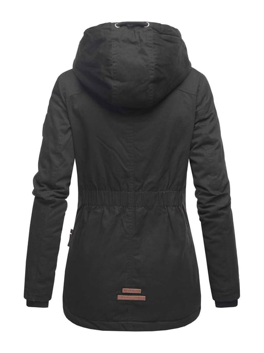Chaqueta de invierno Marikoo para mujer con capucha y forro de borreguito - Image 3