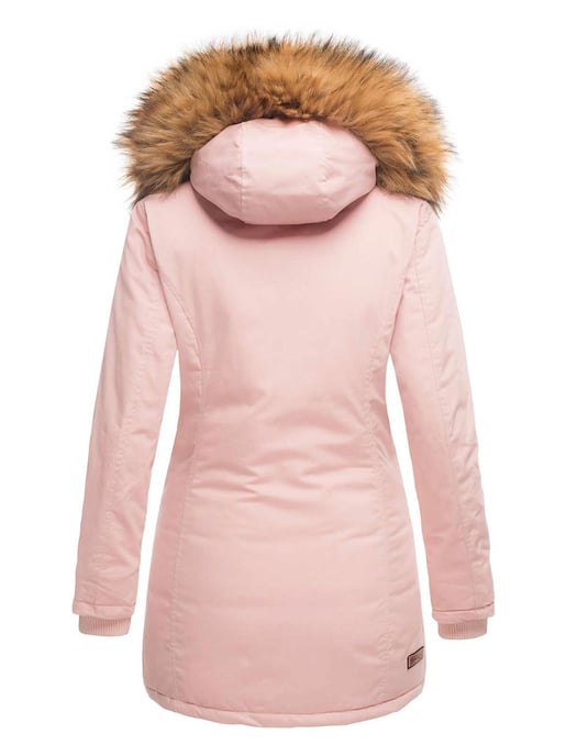 Parka de invierno Marikoo para mujer con capucha y cuello de pelo sintético desmontable - Image 3